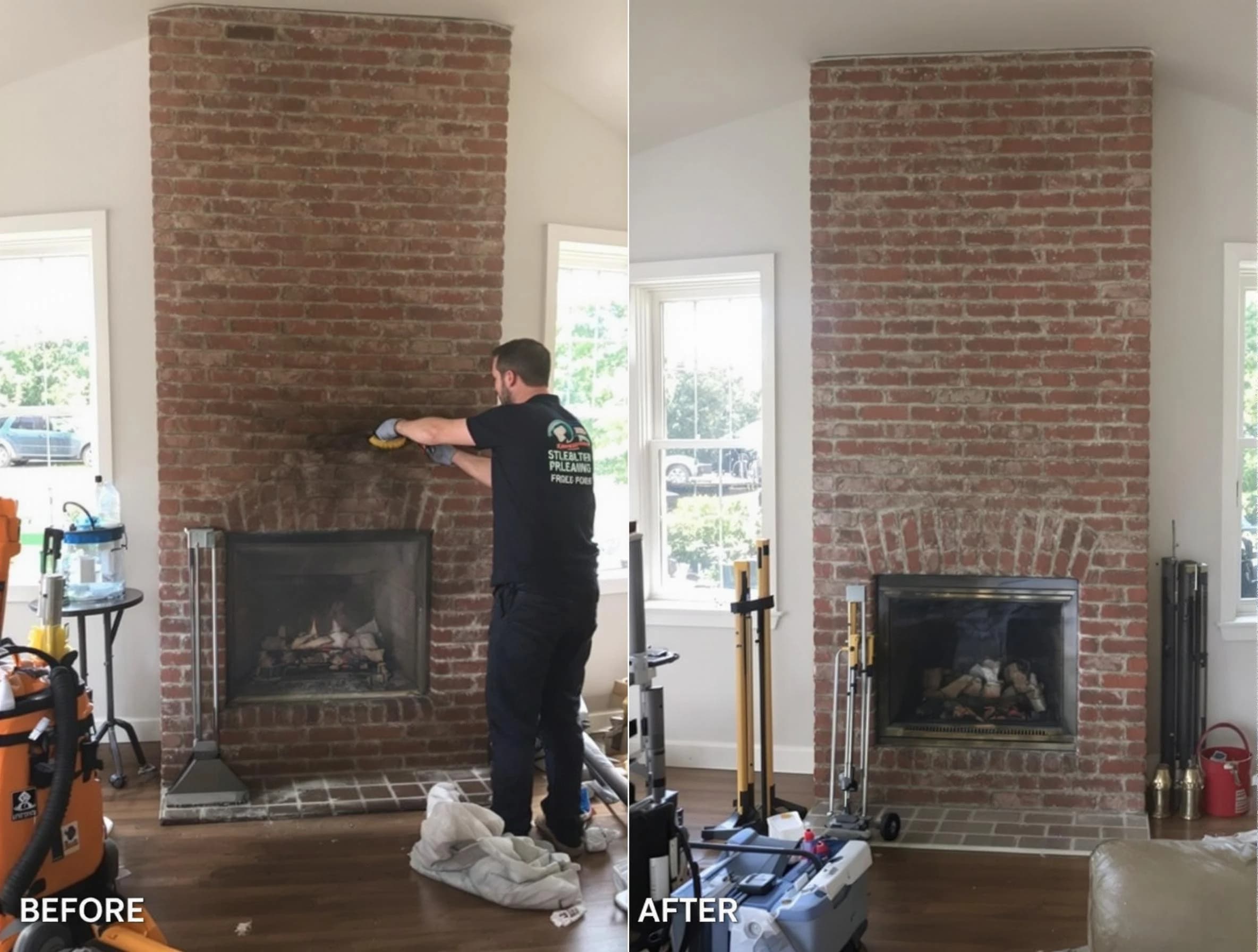 Finished chimney sweeping service by Cherry Creek Chimney Sweep in Cherry Creek, CO
