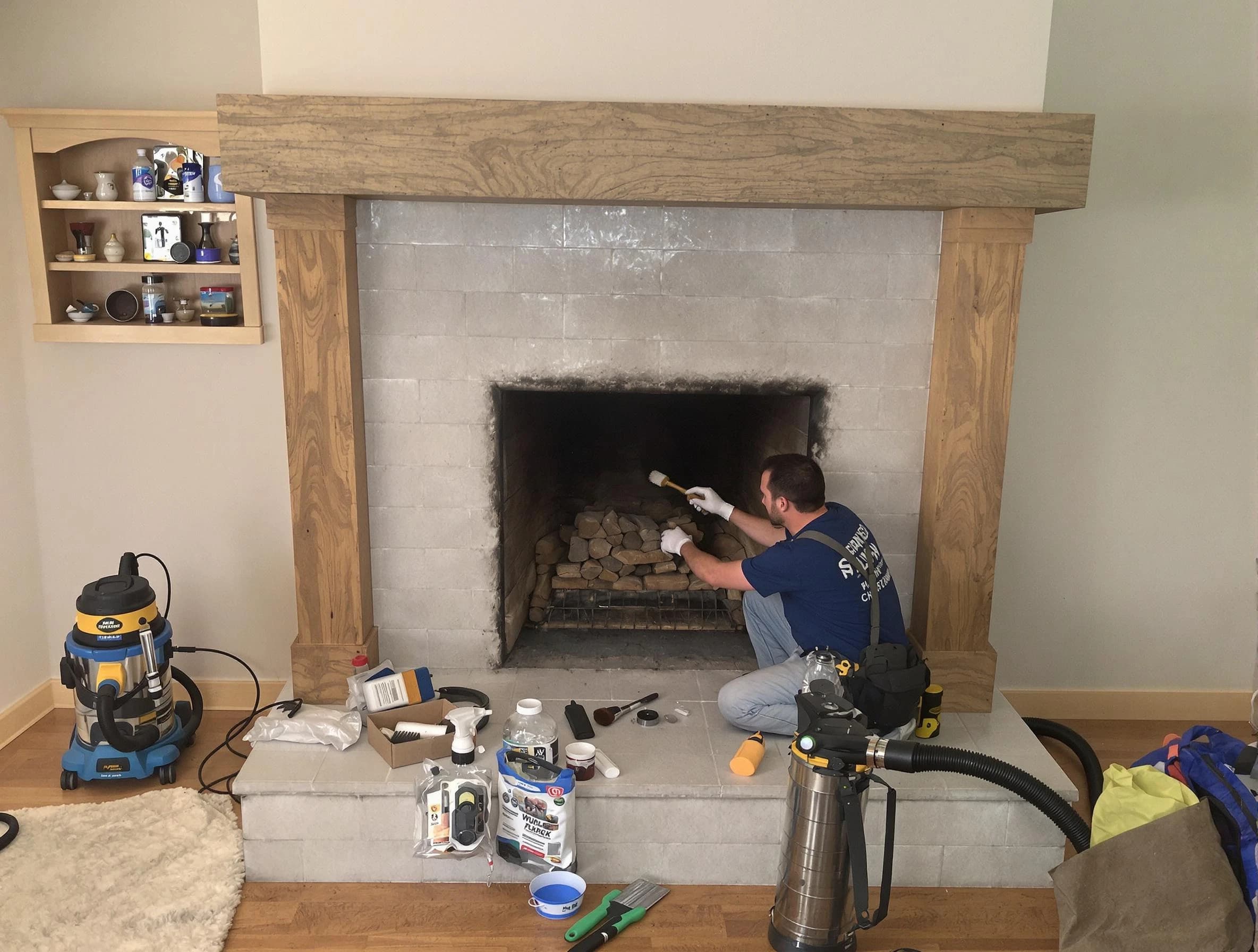 Detailed creosote removal process by Cherry Creek Chimney Sweep in Cherry Creek, CO