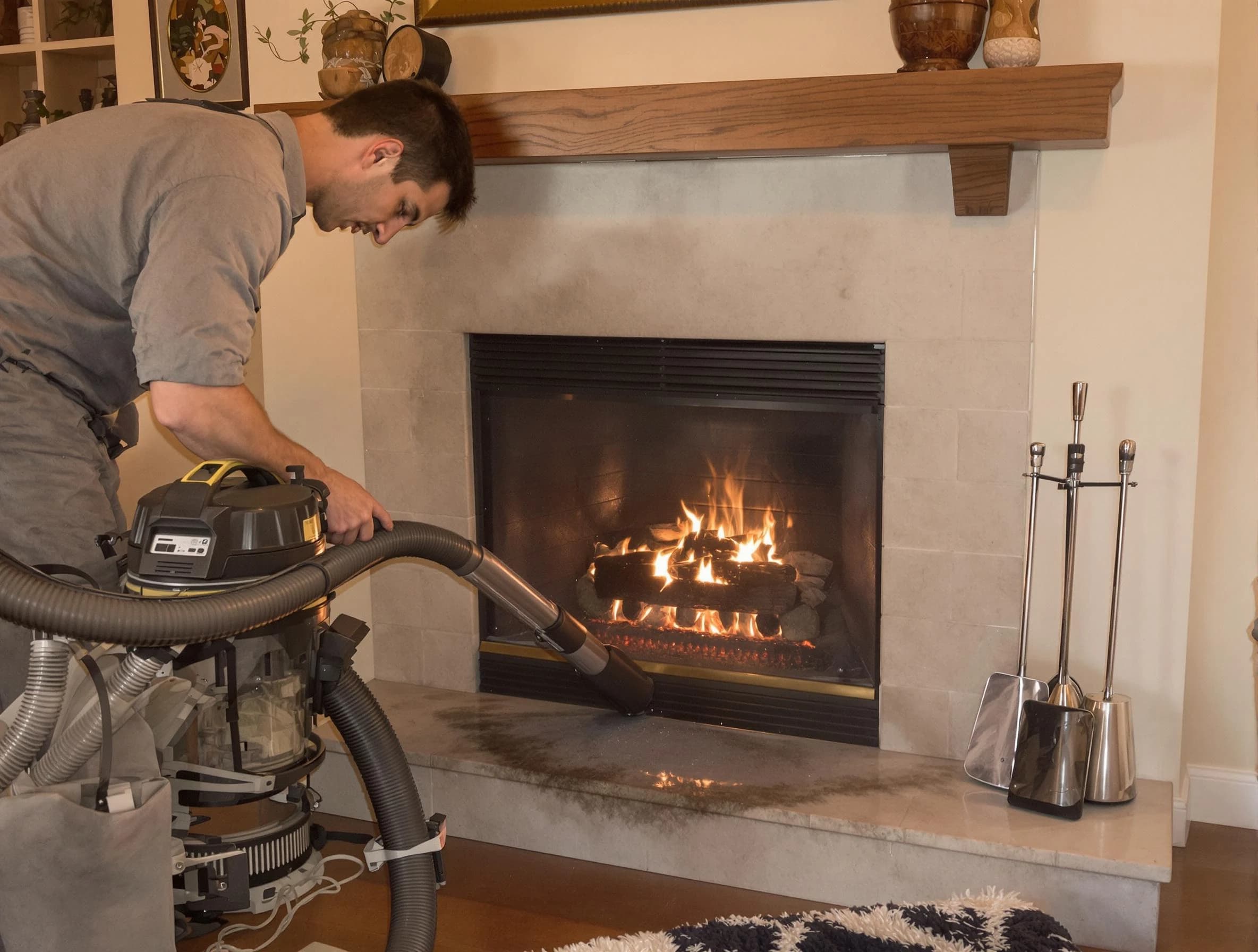 Routine fireplace upkeep by Cherry Creek Chimney Sweep in Cherry Creek, CO
