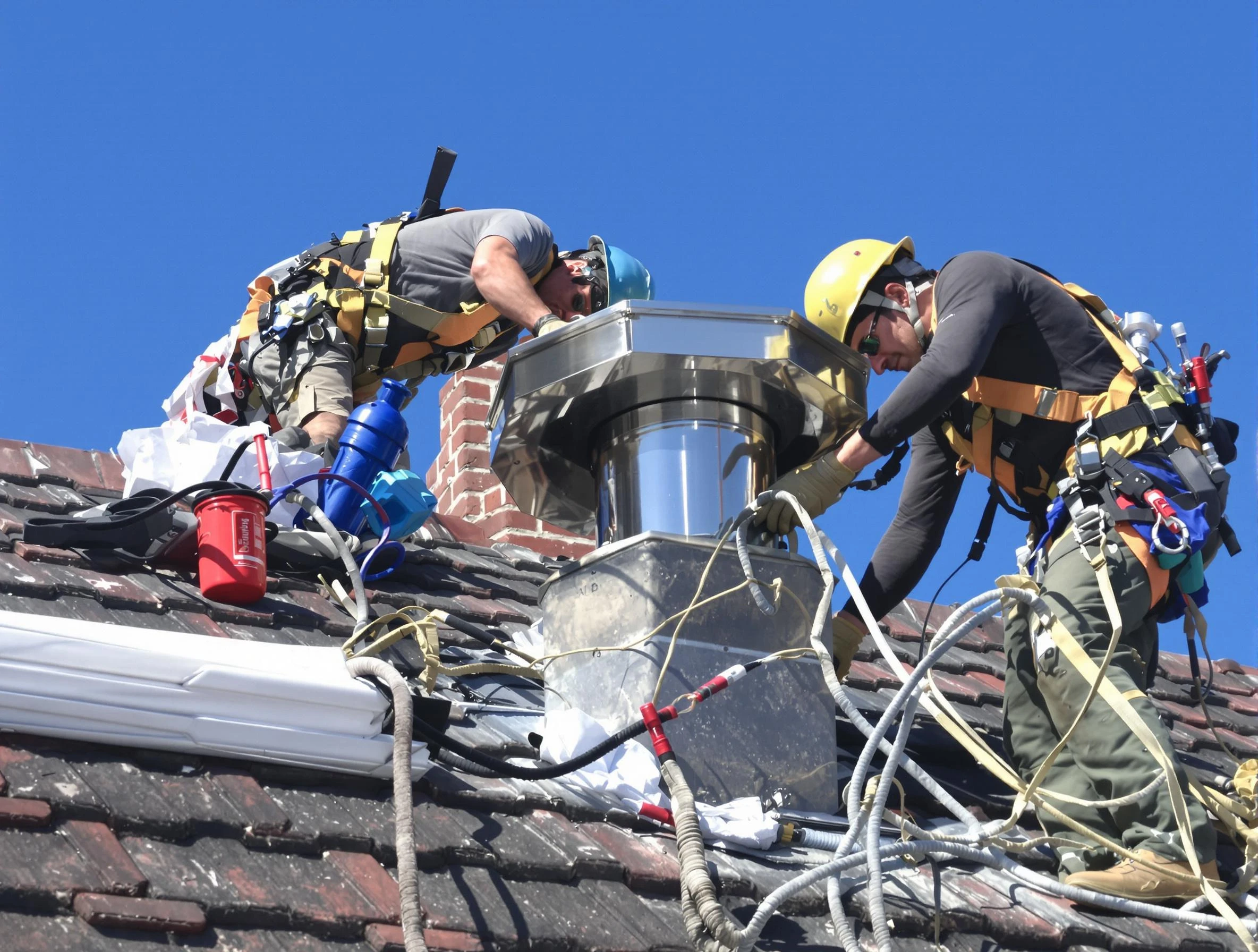 Protective chimney cap installed by Cherry Creek Chimney Sweep in Cherry Creek, CO