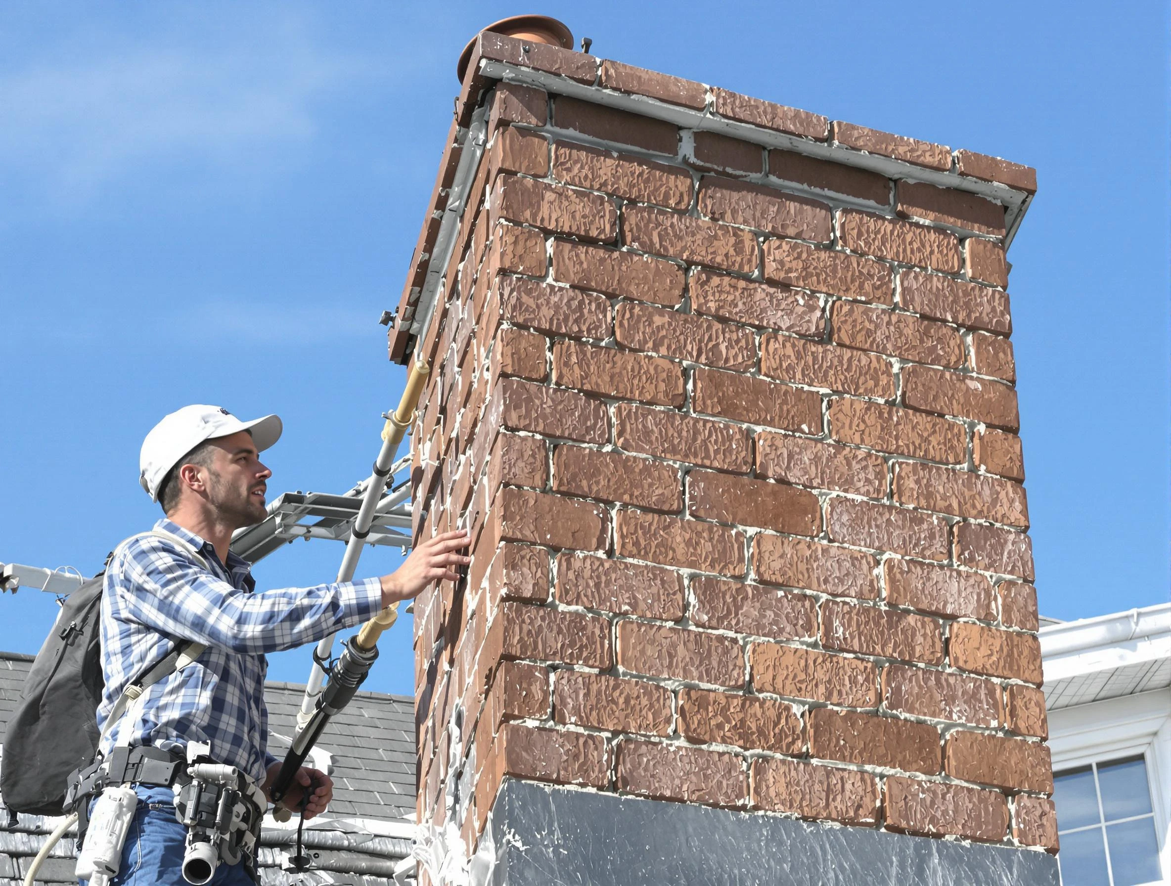 Brickwork for a chimney rebuild by Cherry Creek Chimney Sweep in Cherry Creek, CO